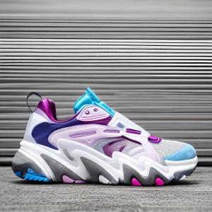 Non Slip Comfortable Custom Women's Sneakers Mesh Leather