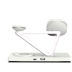 black white 5 In 1 Wireless Charger Abs Material Conversion efficiency greater