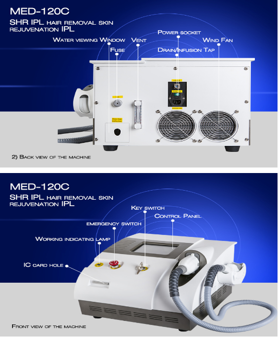 IPL System OPT Machine , SHR Laser Hair Removal Mchine 25Kgs Net Weight