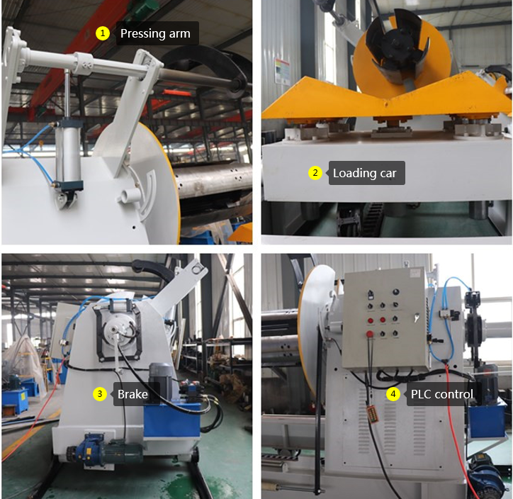 Movable Automatic Decoiler Machine Hydraulic With Loading Car