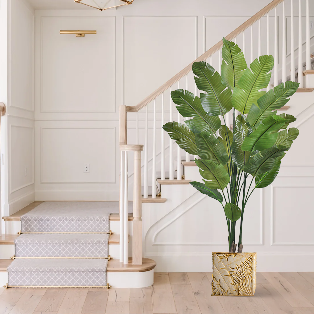 Artificial Travelers Palm with Realistic Leaf Edges 160cm 180cm | Lifelike Faux Bird of Paradise Plant for Decor