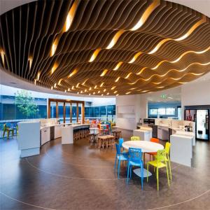 2mm Thickness Aluminum Baffle Wave Ceiling For Office Building