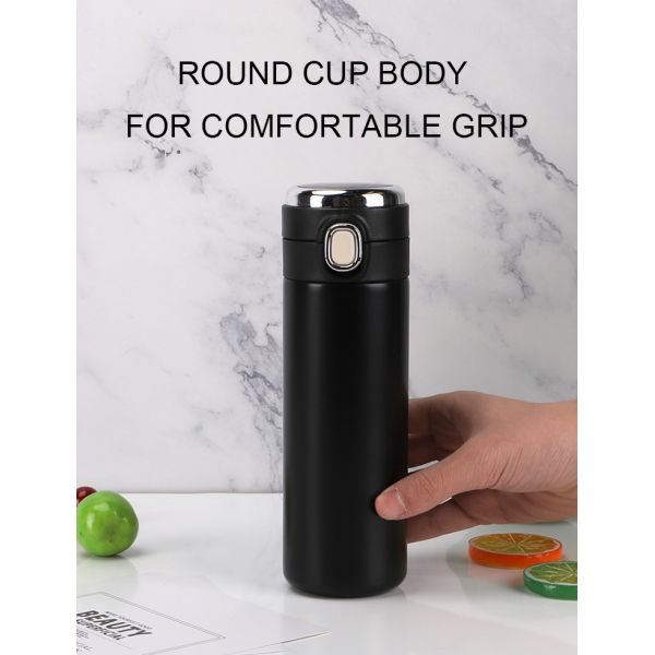 2021 Double Wall Stainless Steel Vacuum Insulated Led Temperature Display Smart Water Bottle Metal Thermos Flasks