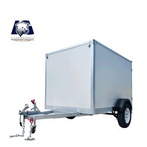 Quality Closed Single Axle Cargo Trailer 750kg Single Axle Covered Trailer For logistics Transportation for sale