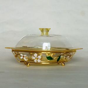 Iron base plate date palm bowl（5）