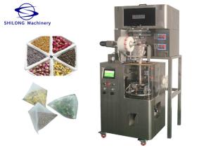 China Triangle Tea Bag Vertical Automatic Packing Machine Pyramid With PLC Control on sale China Triangle Tea Bag Vertical Automatic Packing Machine Pyramid With PLC Control on sale