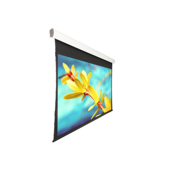 Buy Custom 16/9  Tab Tensioned Motorized Screen with HD Flexible White for Luxury Cinema at wholesale prices