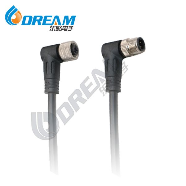 M5 M8 M12 M23 Connector and Cable Molded Assembly with Panel Mounting Solder