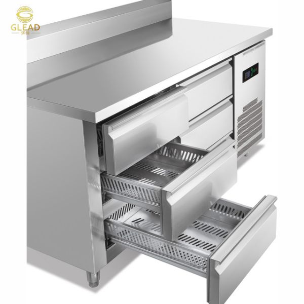 Buy Heavy Duty 220V Industrial Refrigeration Workbench Freezer 240V 1PH Full Copper Tube Condenser 50KG N.W. at wholesale prices