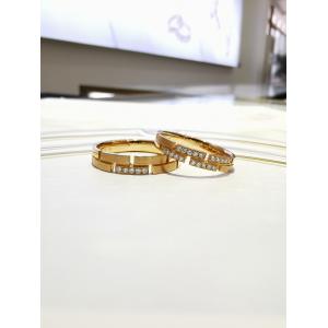 Quality Daily Wearing Grind Arenaceous Couple Gold Ring With Name for sale