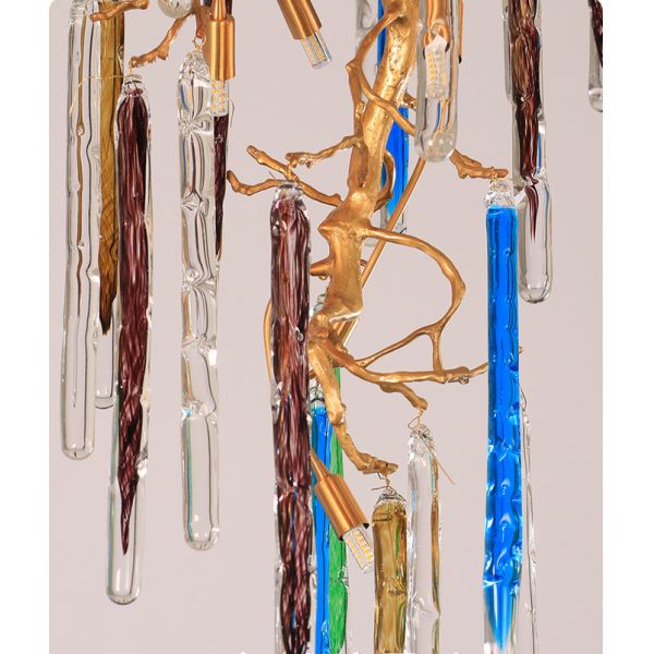 Customized Colored Glass Pendant Lamp 110V-240V Easy To Clean