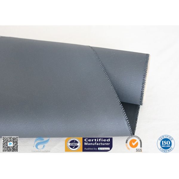 3732 Black Color 40g Two Sides Silicone Rubber Coated Fiberglass Fabric 0.45mm