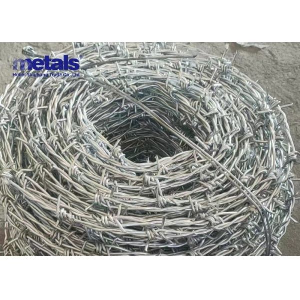 Buy Galvanized 12.5 Gauge Single Strand Barbed Wire Fence Roll Pvc Coated Barbed Wire Fence at wholesale prices