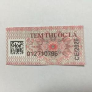 Serial Number Duty Excise Stamp Color Change Holographic Cigarette Packaging Label
