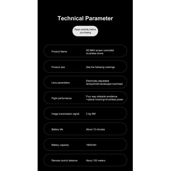 K6 Max Drone Wifi Foldable Remote Control Helicopter Perfect for Thrilling RC Dron Toy Gifts