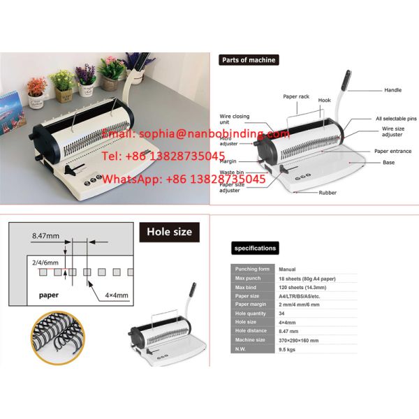 4mm Square Hole Wire 3/1 Manual Punching Machine