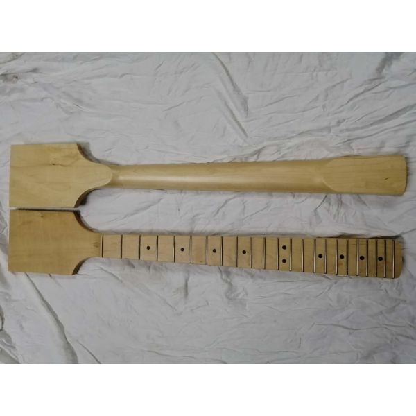 Custom Grand 22 Fret Roasted Maple Electric Guitar Neck for Handmade Tele Guitar Kits Gloss Finished with Bone Nut