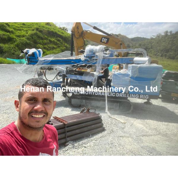 180m Depth Engineering Drilling Rig 125KW Engine Hydraulic Anchor Drilling Machine
