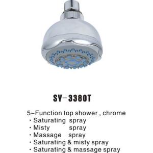 Luxury chromed plastic 5-Function water saving shower head
