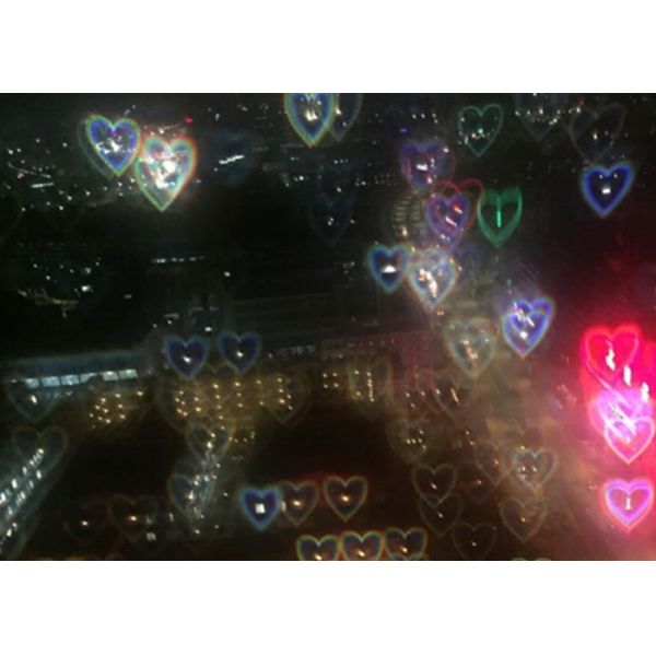 Customized Hearts Diffraction Glasses 3D Fireworks Glasses with logo printed