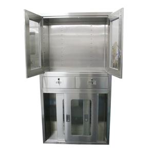 Hospital Furniture Instrument Stainless Steel Medical Cabinet With Solid