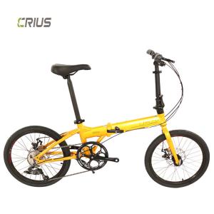 Portable 20 Aluminium Alloy Road Folding Bike With Front And Rear V Brake System