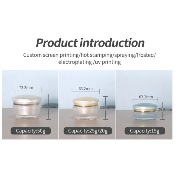 Acrylic Collar Material 20ml Airless Bottle for Cosmetic Packaging and Skin Care Products
