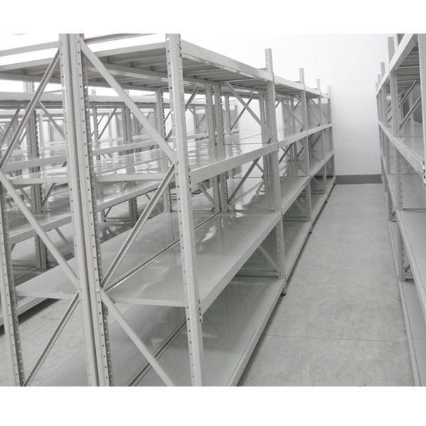 Buy 800-3000mm Width Warehouse Storage Solutions with Space-Saving 4 Layer Steel Shelving at wholesale prices