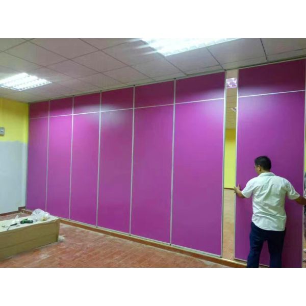 Glass Wood Sliding Partition Walls Room Divider With Aluminum Frame
