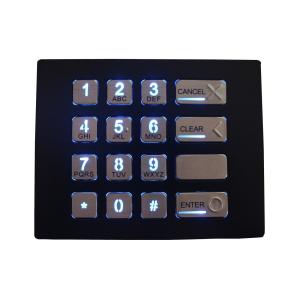 Quality Dot Matrix IP67 Dynamic Vandal Proof Backlit Keypad For Bank Kiosk for sale