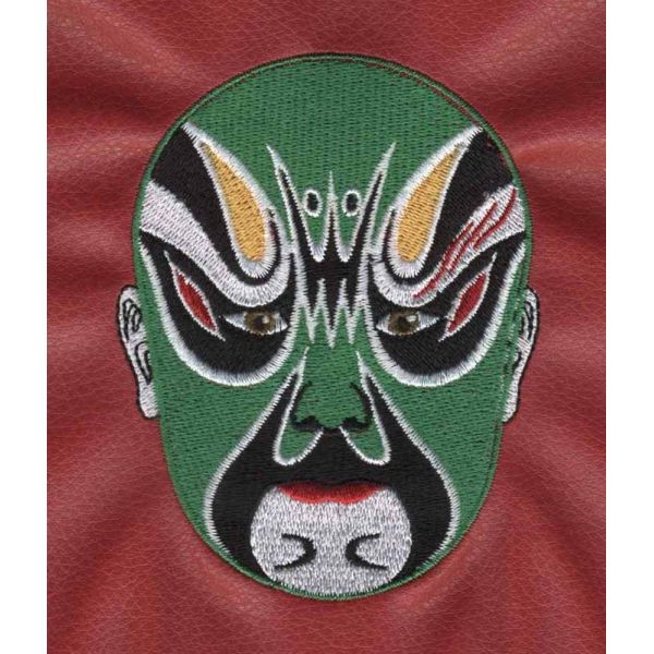Custom Embroidery Digitizing Face book Beijing Opera Facial Masks Zhuwen
