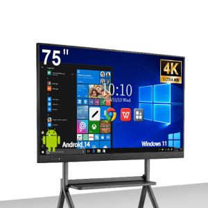 Qtenboard 55 65 75 85 86 98 110 Inch Touch Interactive Flat Panel 4k Lcd Digital