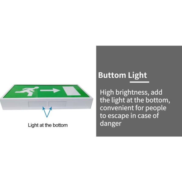 Iron Sheet Multiple 4mm LED Emergency Exit Sign