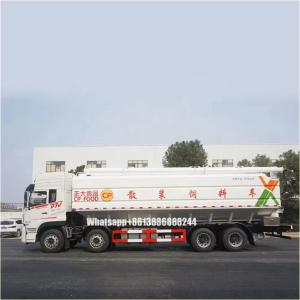 Four Axle D7V Double Row 46000 Liters Bulk Feed Truck Bulk-fodder Transport