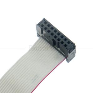 Female to Female 16 PIN 1.27mm Pitch IDC 2.54mm Connector GPIO Grey Flat Ribbon