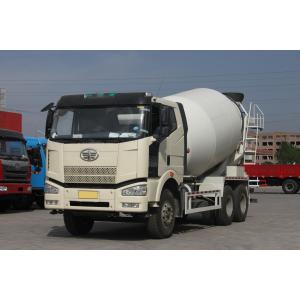China FAW Jiefang Concrete Mixer Truck J6P 350HP 6X4 Flat Top Cab 4.7m3 Tank Automatic Air Conditioning on sale
