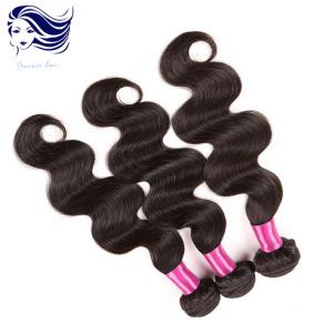 Jet Black Virgin Peruvian Hair Extensions , No Shedding Hair Extensions