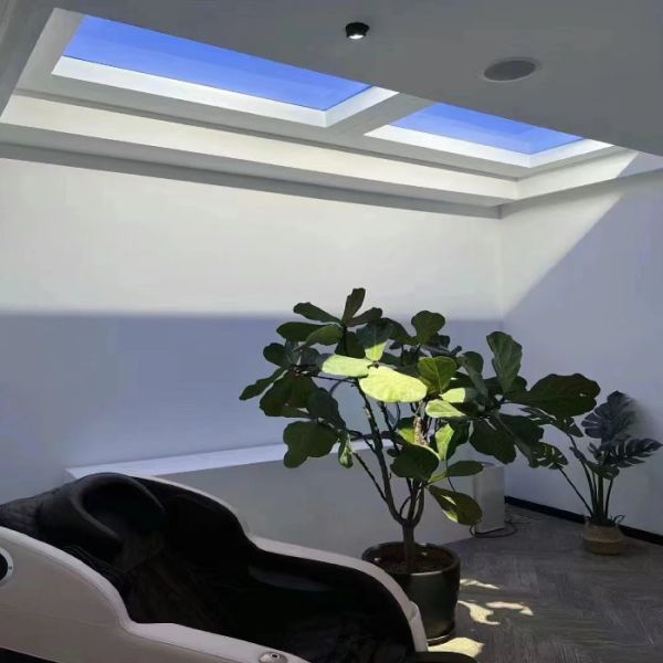Buy Premium LED Fake Skylight Panel – 1ft x 4ft Size, 80W High Brightness (4000+ Lumens), Dynamic CCT 2100K-7800K, Smart Control via Tuya App, Google Voice, Zigbee & DALI-2 at wholesale prices