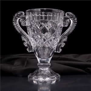 Hot Sell 3d Clear Crystal Football Trophy For Sales