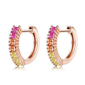 Rainbow Sterling Silver Jewelry Earrings