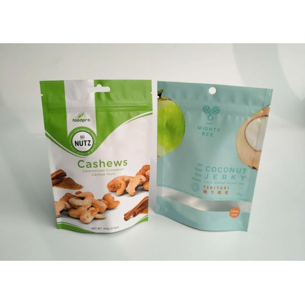 Plastic Coconut Powder Snack Bag Packaging Customized Laminated Resealable With