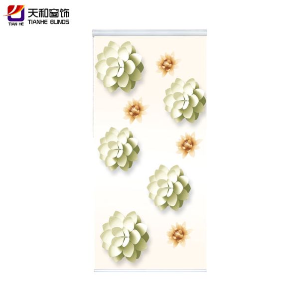 home curtain 3D printed window blinds with FR functional Latest design for living room