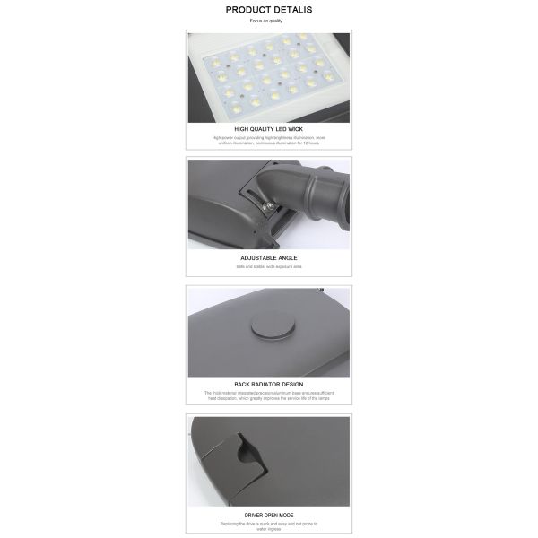 6500K LED Street Lamp Multi Power 120W 150W 180W Waterproof Outdoor