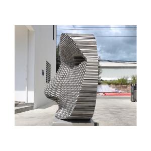 Matt Finish Modern Stainless Steel Abstract Face Sculpture 200cm High