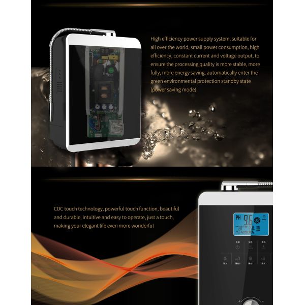 EHM 11 Plate Alkaline Water Ionizer with 5 pH Levels and CE Certification