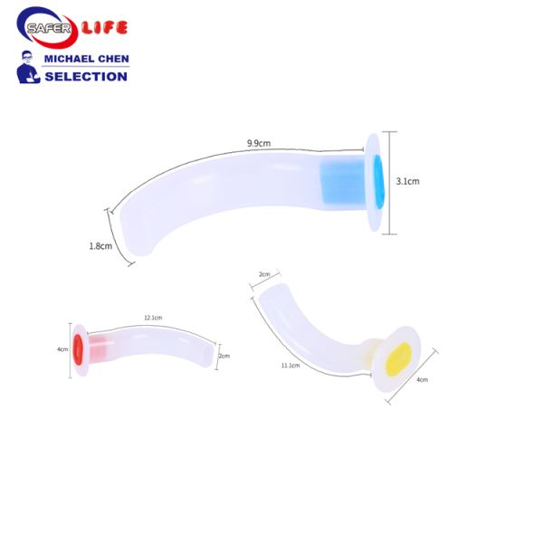 Medical Oral Airway First Aid EMS Equipment Oropharyngeal Airway Tube Soft PE Reinforced Bite Block Smooth Surface