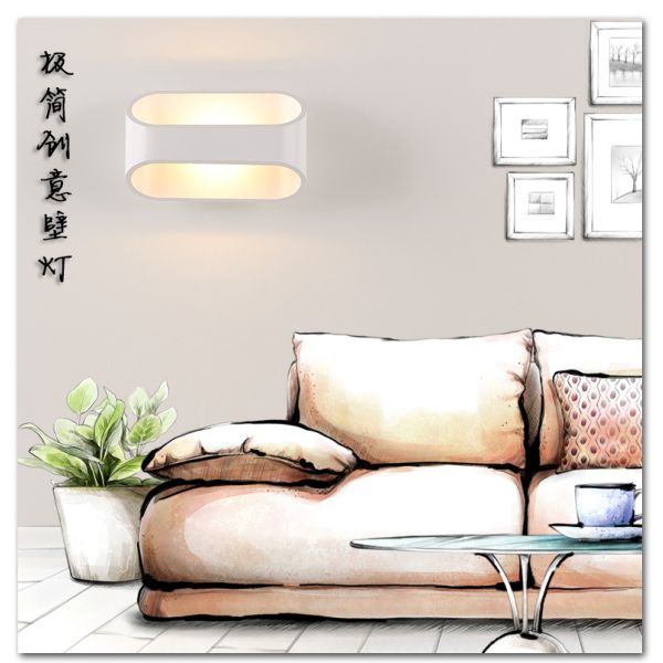 LED Wall Lamps 3W 5W 10W AC85-265V Modern Simple Bedroom Bedside lamp(WH-RC-07)