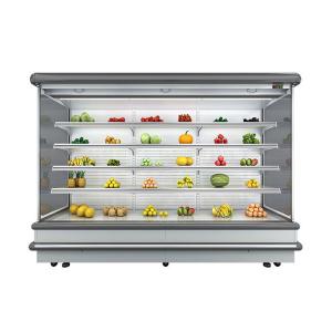 Grocery Multideck Open Chiller Drink Vegetable Fruits Display Fridge