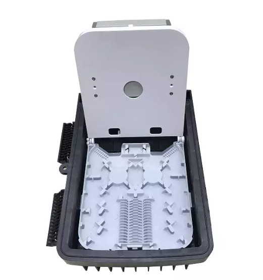 FTTH Fiber Optic Termination Box 16 Cores Outdoor Black Color Waterproof Splitter Cassette