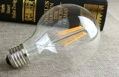 Buy Energy Saving G80 Filament Led Lamp E27 With Nickelplated Aluminum at wholesale prices